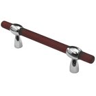 3"- 4" Adjustable Polyester Pull in Red Matte with Polished Chrome Base