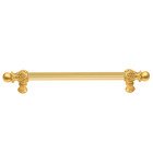 9" Centers Handle with 5/8" Reeded Center Romanesque Style in Satin Gold