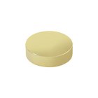 Solid Brass 1" Diameter Round Flat Screw Cover in Polished Brass