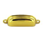 Solid Brass 3 5/8" Centers Front Mounted Shell Cup Pull in PVD Brass