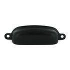 Solid Brass 3 5/8" Centers Front Mounted Shell Cup Pull in Paint Black