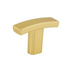 1 1/2" Long "T" Cabinet Knob in Brushed Gold