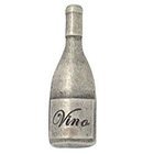 Wine Bottle Knob in Warm Pewter
