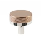 1 1/4" Conical Stem in Polished Nickel And Knurled Knob in Satin Copper