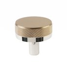 1 1/4" Conical Stem in Polished Nickel And Knurled Knob in Satin Brass