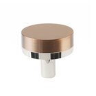 1 1/4" Conical Stem in Polished Nickel And Smooth Knob in Satin Copper