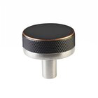 1 1/4" Conical Stem in Satin Nickel And Knurled Knob in Oil Rubbed Bronze