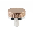 1 1/4" Conical Stem in Polished Chrome And Knurled Knob in Satin Copper