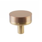 1 1/4" Conical Stem in Satin Brass And Smooth Knob in Satin Copper