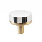 1 1/4" Conical Stem in Satin Brass And Smooth Knob in Polished Chrome