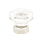 1 1/4" Diameter Old Town Clear Knob in Polished Nickel