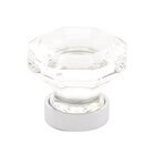 1 1/4" Diameter Old Town Clear Knob in Polished Chrome