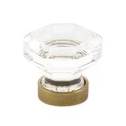 1 1/4" Diameter Old Town Clear Knob in French Antique Brass
