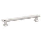 6" Centers Geometric Rectangular Pull in Polished Nickel