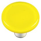 1 1/2" Diameter Knob in Canary Yellow with Aluminum base