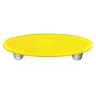 3" Centers Oval Handle in Canary Yellow with Aluminum base