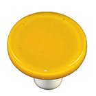 1 1/2" Diameter Knob in Sunflower Yellow with Aluminum base