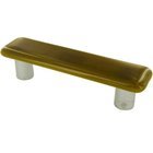 3" Centers Handle in Chartreuse Knob with Aluminum base