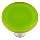 1 1/2" Diameter Knob in Spring Green Trans with Aluminum base
