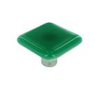 1 1/2" Knob in Emerald Green with Aluminum base
