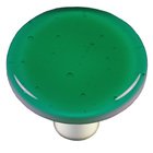 1 1/2" Diameter Knob in Emerald Green with Aluminum base
