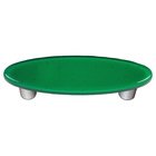 3" Centers Oval Handle in Emerald Green with Aluminum base