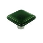 1 1/2" Knob in Light Metallic Green with Aluminum base