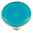 1 1/2" Diameter Knob in Turquoise Blue with Black base