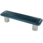 3" Centers Handle in Steel Blue with Aluminum base