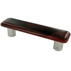3" Centers Handle in Black Swirl with Brick Red with Aluminum base