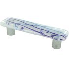 3" Centers Handle in Purple & White with Aluminum base