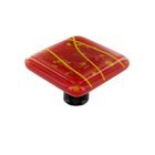 1 1/2" Knob in Yellow & Red with Aluminum base