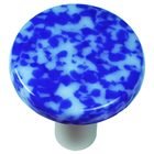 1 1/2" Diameter Knob in Cobalt Blue & White with Black base