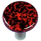1 1/2" Diameter Knob in Black & Red with Aluminum base