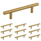 10 Pack of 3 3/4" Centers Cabinet Pull in Satin Bronze