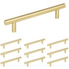 10 Pack of 5" Centers Cabinet Pull in Brushed Gold