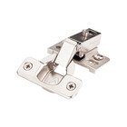 6-way Cam-Adjustable 125-Degree Face-Frame Hinge 1/2" Overlay with Cam-Adjustable Zinc Plate, with Dowels in Nickel