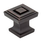 1" Square Knob in Brushed Oil Rubbed Bronze