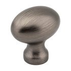1 3/16" Football Knob in Brushed Pewter