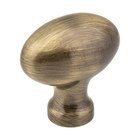 1 9/16" Football Knob in Brushed Antique Brass