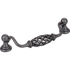 5" Centers Bird Cage Pull with Backplates in Gun Metal