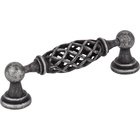 3 3/4" Centers Bird Cage Pull in Distressed Antique Silver