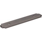 3 3/4" Centers Plain Handle Backplate in Brushed Pewter