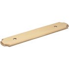 3 3/4" Centers Plain Handle Backplate in Satin Brass