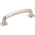 3 3/4" Centers Forged Look Flat Bottom Pull in Satin Nickel