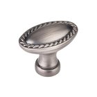 1 3/8" Knob with Rope Trim in Brushed Pewter
