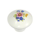 1 3/8" Porcelain Knob in Bouquet Design