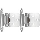 (Pair) No Inset Self-Closing Hinge in Polished Chrome