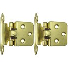 (Pair) No Inset Self-Closing Hinge in Polished Brass