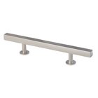 3" (76mm) and 3 3/4" (96mm) 7.0" O/A Solid Brass Square Bar Pull in Brushed Nickel